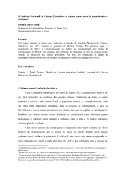 O Instituto Nacional de Cinema Educativo: o cinema como