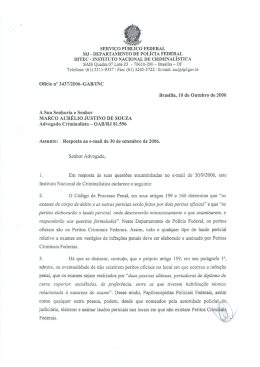 Ofício n. 3437/06 - FENAPEF - Federação Nacional dos Policiais