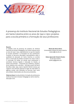 A presen&ccedil;a do Instituto Nacional de Estudos