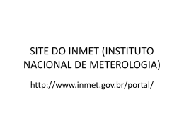 site do inmet (instituto nacional de meterologia)