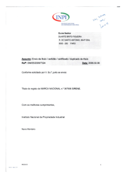 INSTITUTO NACIONAL 3°] DA PROPRIEDADE iNousTRiAL