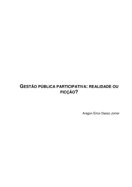 gest&atilde;o p&uacute;blica participativa: realidade ou fic&ccedil;&atilde;o?