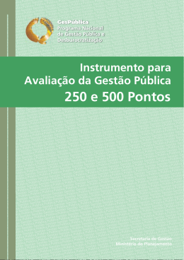 Instrumento para Avalia&ccedil;&atilde;o da Gest&atilde;o P&uacute;blica