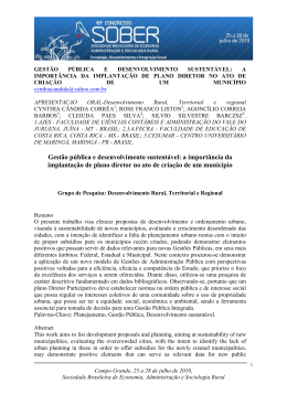 Gest&atilde;o p&uacute;blica e desenvolvimento sustent&aacute;vel: a