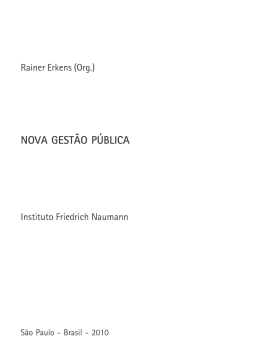Rainer Erkens (Org.) NOVA GEST&Atilde;O P&Uacute;BLICA