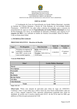Especializa&ccedil;&atilde;o em Gest&atilde;o P&uacute;blica Municipal - cead