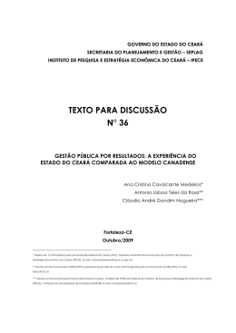 Gest&atilde;o P&uacute;blica por Resultados - Ipece