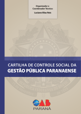 Cartilha de Controle Social da Gestão Pública Paranaense