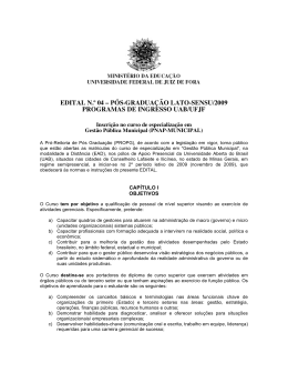 Gest&atilde;o P&uacute;blica Municipal - CEAD UFJF