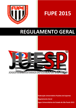 regulamento geral - Juesp - Jogos Universitários do Estado São Paulo