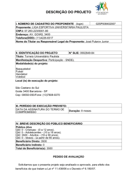 DESCRI&Ccedil;&Atilde;O DO PROJETO - Liga Esportiva Universit&aacute;ria Paulista