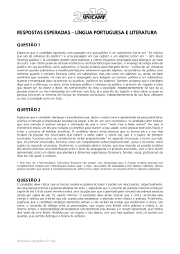 respostas esperadas &ndash; l&iacute;ngua portuguesa e literatura