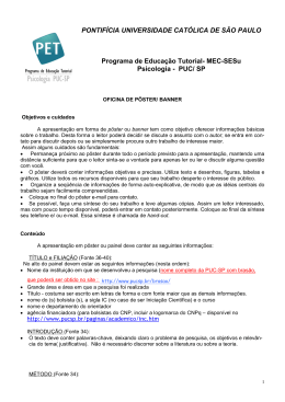 Apostila 1 - Oficina de P&ocirc;ster - PUC-SP