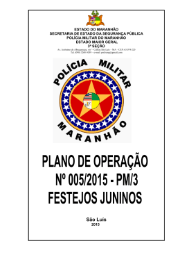 Plano de Opera&ccedil;&atilde;o n&ordm; 005/2015 - PM/3.