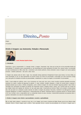Direito &agrave; Imagem: sua Autonomia, Viola&ccedil;&atilde;o e - LO Baptista