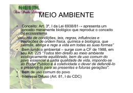 Palestra O CÓDIGO FLORESTAL E SUAS