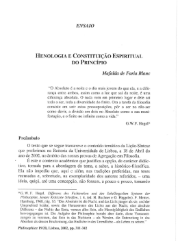 Henologia e Constitui&ccedil;&atilde;o Espiritual do Princ&iacute;pio