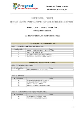 Anexo I - Universidade Federal do Acre