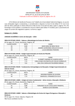 Homologa&ccedil;&atilde;o Do Resultado Final