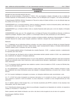 Decreto Judici&aacute;rio n&ordm; 546/2014 - Tribunal de Justi&ccedil;a do Estado da