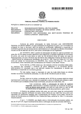 Leia aqui a decisão judicial assinada em 24 de outubro
