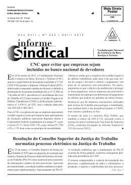 Informe Sindical 222 30/04/2012