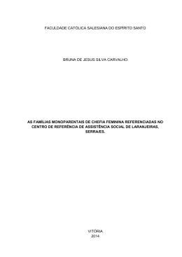 as fam&iacute;lias monoparentais de chefia feminina referenciadas no