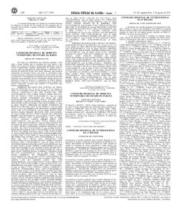 Di&aacute;rio oficial da Uni&atilde;o, dia 17/08/2015 - CRN-8