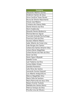 Hotelaria Alexandro Martins Gomes Anderson Santos de