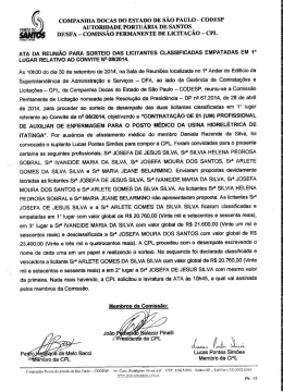 Ata da reunião - Sorteio, de 30/09/14, 10h30