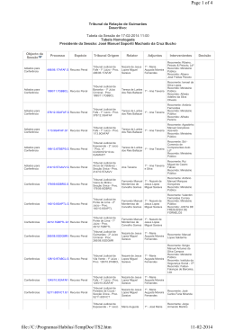 Tabela da Sess&atilde;o de 17-02-2014