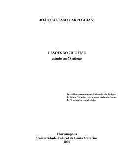 les&otilde;es no jiu-j&iacute;tsu - estudo em 78 atletas