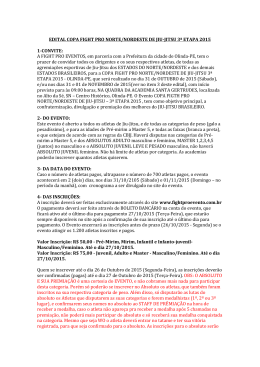 EDITAL COPA FIGHT PRO NORTE/NORDESTE DE JIU