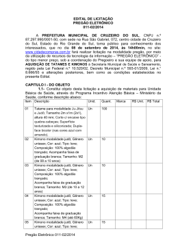 PREGÃO ELETRÔNICO 011-02/2014