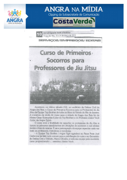 Cursos de Primeiros Socorros para professores de Jiu Jitsu