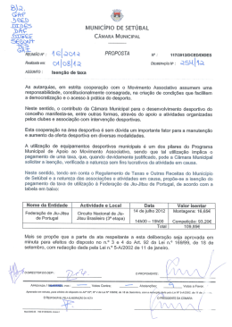 SEDES MUNICÍPIO DE sETÚBAL - Câmara Municipal de Setúbal
