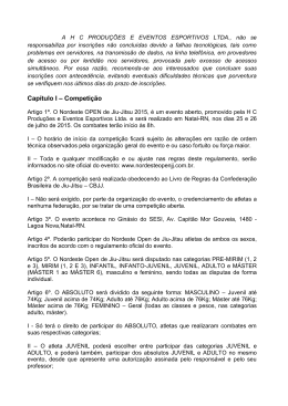 do regulamento - Nordeste Open de Jiu