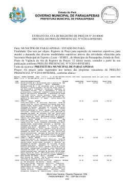 GOVERNO MUNICIPAL DE PARAUAPEBAS