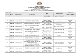 (TODAS AS TER&Ccedil;AS e QUARTAS) SESS&Otilde;ES ORDIN&Aacute;RIAS