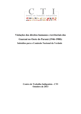 Relatório CNV_final_ - Centro de Trabalho Indigenista