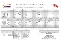 Calendário CEAC 2011 - CEAC-DF