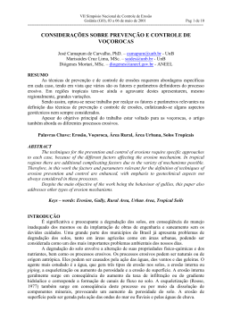 considera&ccedil;&otilde;es sobre preven&ccedil;&atilde;o e controle de vo&ccedil;orocas