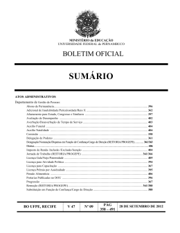 Setembro - Universidade Federal de Pernambuco