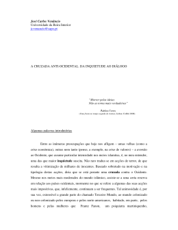 Jos&eacute; Carlos Ven&acirc;ncio_A cruzada anti-ocidental