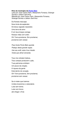 Hino do munic&iacute;pio de Ponto Belo Letra por Jos&eacute; Carlos Paim