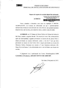 poder judici&aacute;rio tribunal de justi&ccedil;a do estado de s&atilde;o paulo