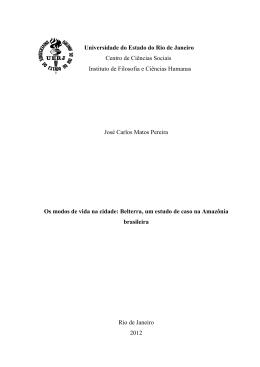 Jos&eacute; Carlos Matos Pereira Os modos de vida na cidade