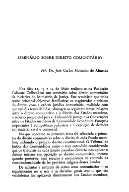 sEMIN&Aacute;RIo soBRE DIREITO coMUNIT&Aacute;RIo Pelo Dr. Jos&eacute; Carlos