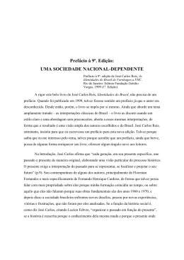 Pref&aacute;cio &agrave; 9&ordf;. Edi&ccedil;&atilde;o: UMA SOCIEDADE