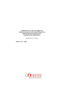 a import&acirc;ncia de um tribunal supranacional no contexto de um